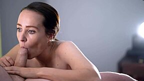 Amateur Brunette Girlfriend Gulps Down His Huge Cum Load