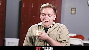 hey, caught april olsen fingering her hairy pussy in locker then riding cowgirl doggystyle