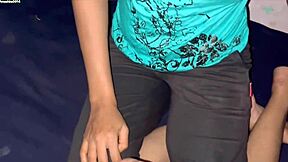 In the indian village my desi girl's wet pussy moans under my fingers and cock creampie outdoors