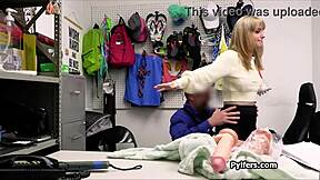 big dick punishes dildo thief hottie in office backroom