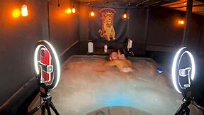 Sheena Ryder's curvy milf body bounces in hot tub cowgirl pounding deepthroat and screaming orgasms