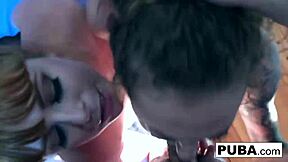 whoa check out this hot teen duo 😍 double blowjob action in our home vid!!