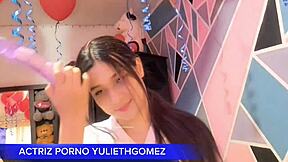 naughty girl teases me in short dress no panties grinding on stick casero