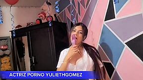 naughty girl teases me in short dress no panties grinding on stick casero