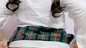 Damn Schoolgirl Masturbates to Orgasm After Class Wet Mexican Pussy