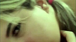 Wanna see this hot blonde in white lingerie sit on it early morning?