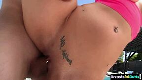 Poolside Bigass Milf Beauty Bent Over Begging