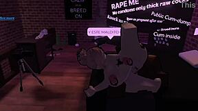 She plays a prostitute in Roblox getting pounded by a massive black cock
