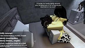 ROBLOX CATGIRL RIDES COCK after days of teasing in cute cartoon sex