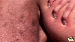 exhibitionist blonde's tight holes double penetrated hard right on beach