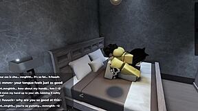 ROBLOX CATGIRL RIDES COCK after days of teasing in cute cartoon sex