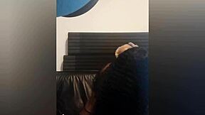 We got nasty with her using toys and strap-on right in front of her boyfriend watching us