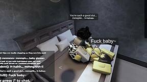 ROBLOX CATGIRL RIDES COCK after days of teasing in cute cartoon sex