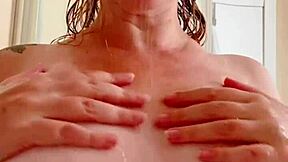 chubby big tits babe spreads hairy pussy and teases in lingerie compilation