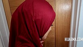 hijab arab wife blows and fucks husband and in-law in cheating 3some pov