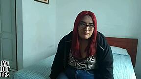 that chubby redhead babysitter couple's first homemade ass play felt so real