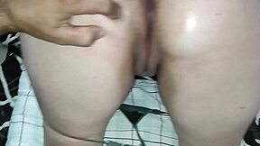 Petite latina moans loud in hard doggy creampie pounding