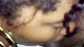 gorgeous black milf craves sucking huge black cock and balls deep