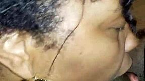 gorgeous black milf craves sucking huge black cock and balls deep