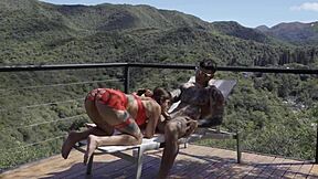 Mi Esposa Surprises Me with Hot Red Lingerie in Forest Flash