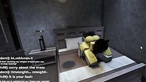 ROBLOX CATGIRL RIDES COCK after days of teasing in cute cartoon sex