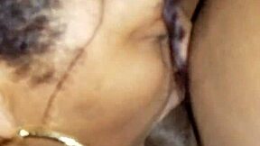 gorgeous black milf craves sucking huge black cock and balls deep