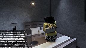 ROBLOX CATGIRL RIDES COCK after days of teasing in cute cartoon sex