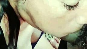 Suck his cock deep homemade then take hard doggystyle creampie in my mouth!