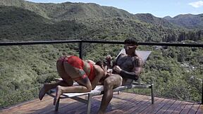 Mi Esposa Surprises Me with Hot Red Lingerie in Forest Flash