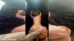 WOW! Perfect Ass Dutch Blonde Takes Deep POV Creampie!