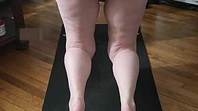 hot milf naked yoga stretches perfect for your jerkoff session