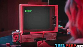 Egyptian Teen Willow Ryder Bent Over Blackmailed by Big Cock Burglar in Garage