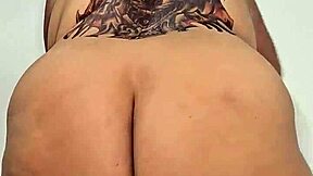 cellulite fat ass jiggles wildly in slow motion bounce