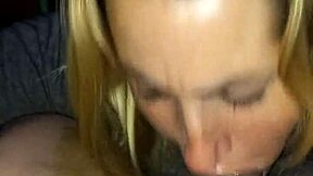 Rainy day deepthroat goddess slurps and spits on cock