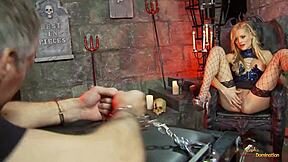 Slave Breaks Free And Fucks Stunning Big-Titted Mistress After Paddle Spanking