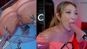 Colombian latina slut submits to machine sucking pussy while vibrator buzzes inside her