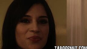 Stepdad's monster cock teaches latina stepdaughter deepthroat doggystyle riding sex