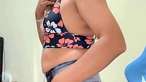 sporty trans babe with juicy tits teases and tempts in tight gear