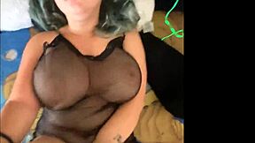 Morning wood bounces big natural tits on sheer morrita tetona full fuck