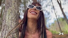 Lost in woods i bend over skinny latina alicia trece for rough doggystyle stranger fuck