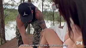 Lost in woods i bend over skinny latina alicia trece for rough doggystyle stranger fuck