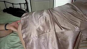 White Slut Clothed Satin Dress Heels Doggy Rimjob Blowjob Compilation