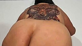 cellulite fat ass jiggles wildly in slow motion bounce