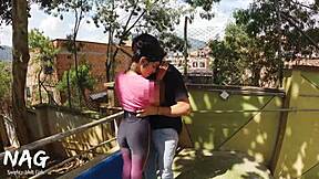 Petite Cindy Luna Bent Over Gym for Muscular Trainer's Monster Cock Slam