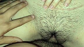 xxx pounding my cuñada's tight hairy pussy and big ass with my small cock creampie finish