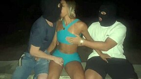 Wife workouts turn street sex romp at night