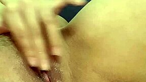 Cute sister relaxes alone in her cozy room