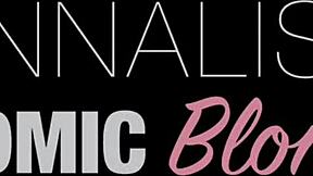 annalisa atomic blonde teaches ass training with big black dildo dirty talk