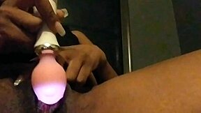 ebony babe fingers wet pussy till creamy squirt