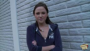 Experienced man pounds yummy young hairy tight pussy with big clit nipples sucked hard